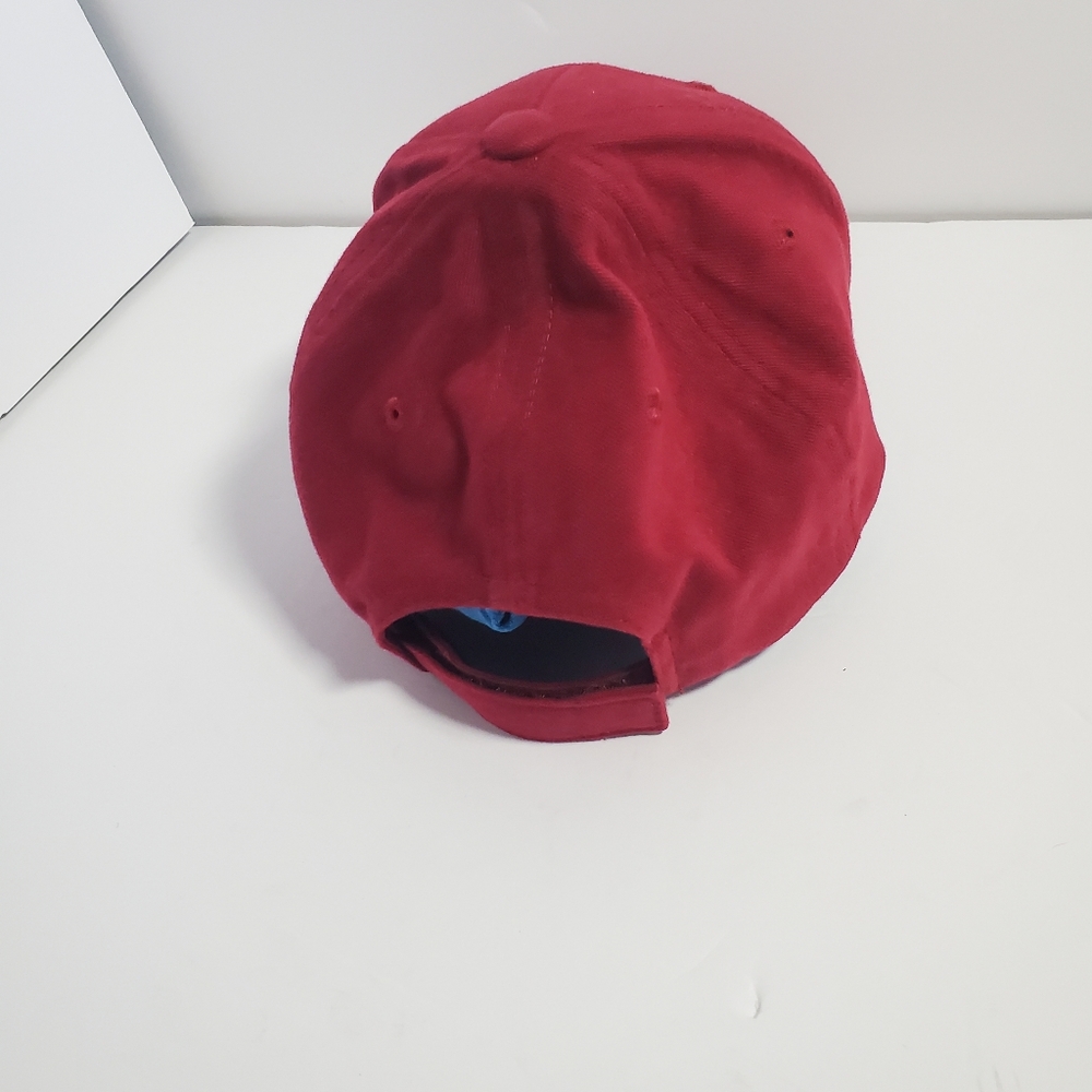 Otto Vtg Maroon ROP Adjustable White Stitch Hat - Picture 4 of 6